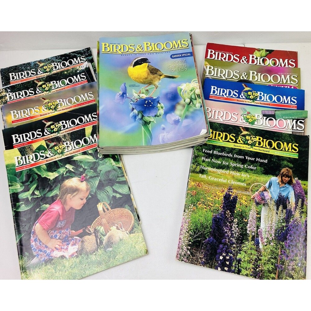 Lot Of 24 Birds & Blooms Magazine 90's -2000's Various Months
